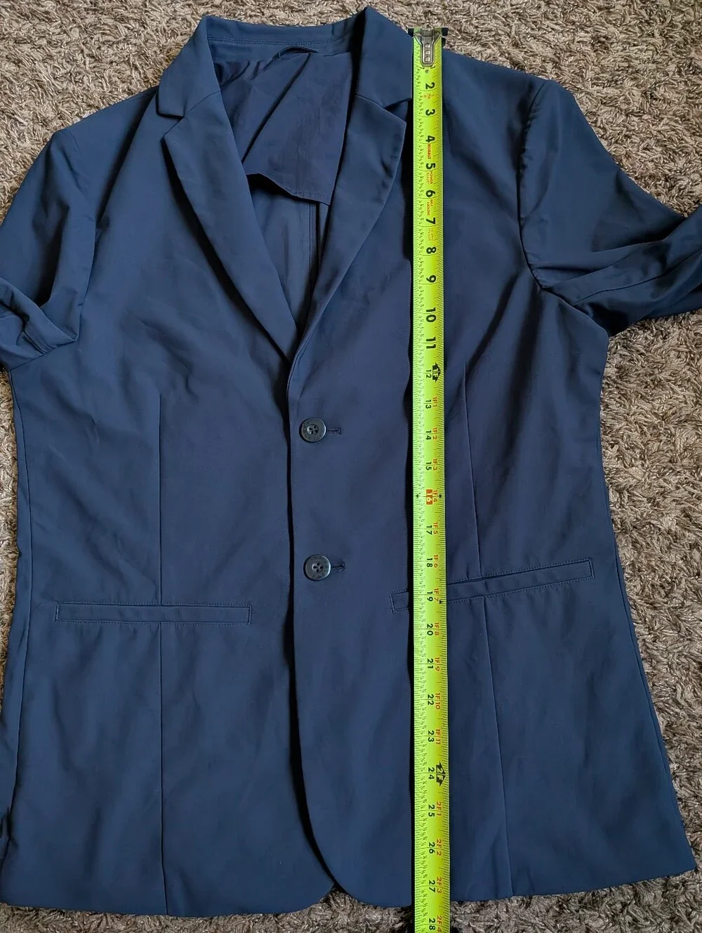 Fabletics Navy The Don Blazer 2-Button Jacket Men's S